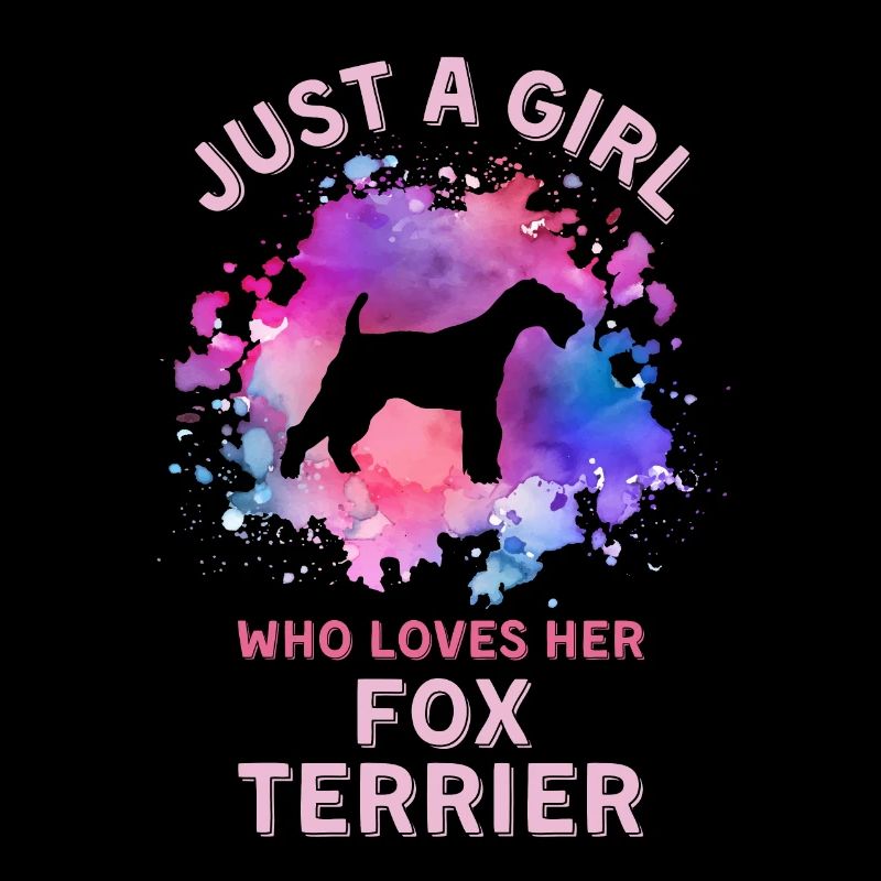 Nur ein Mädchen, das ihren Foxterrier liebt
