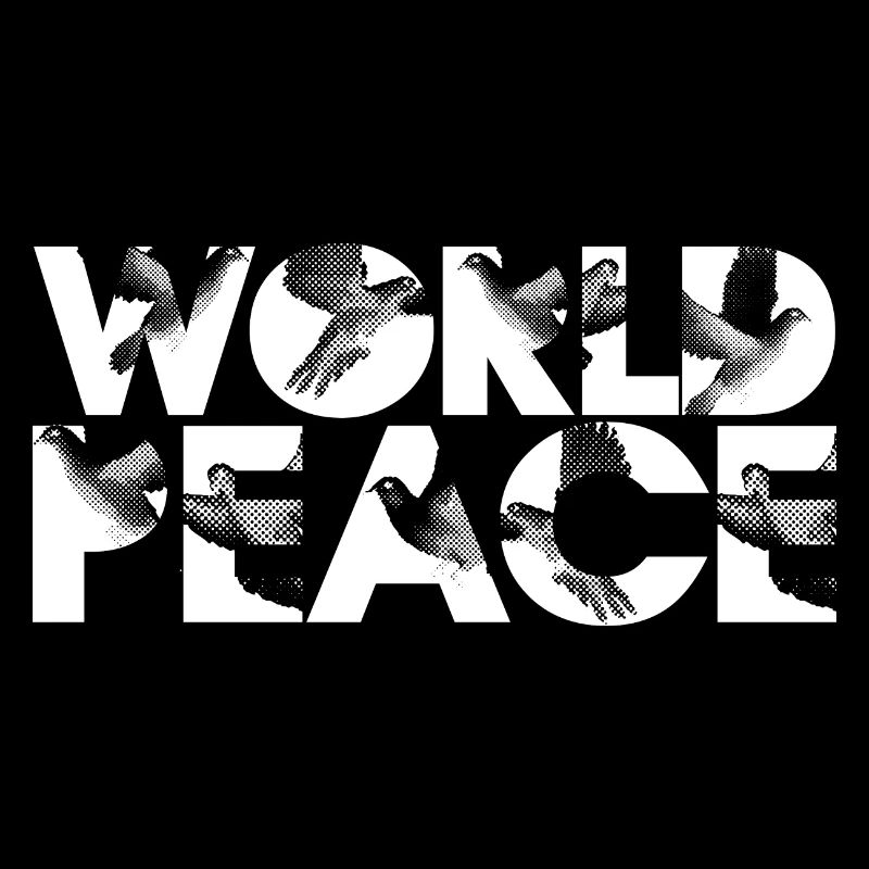 World peace typography