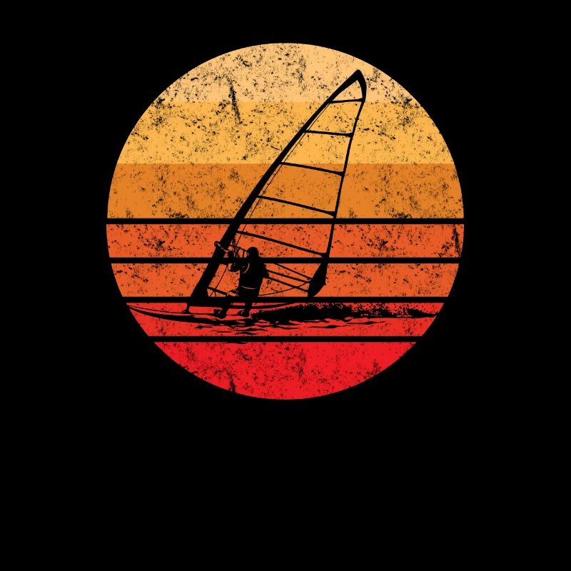 Coucher de soleil sur la planche à voile