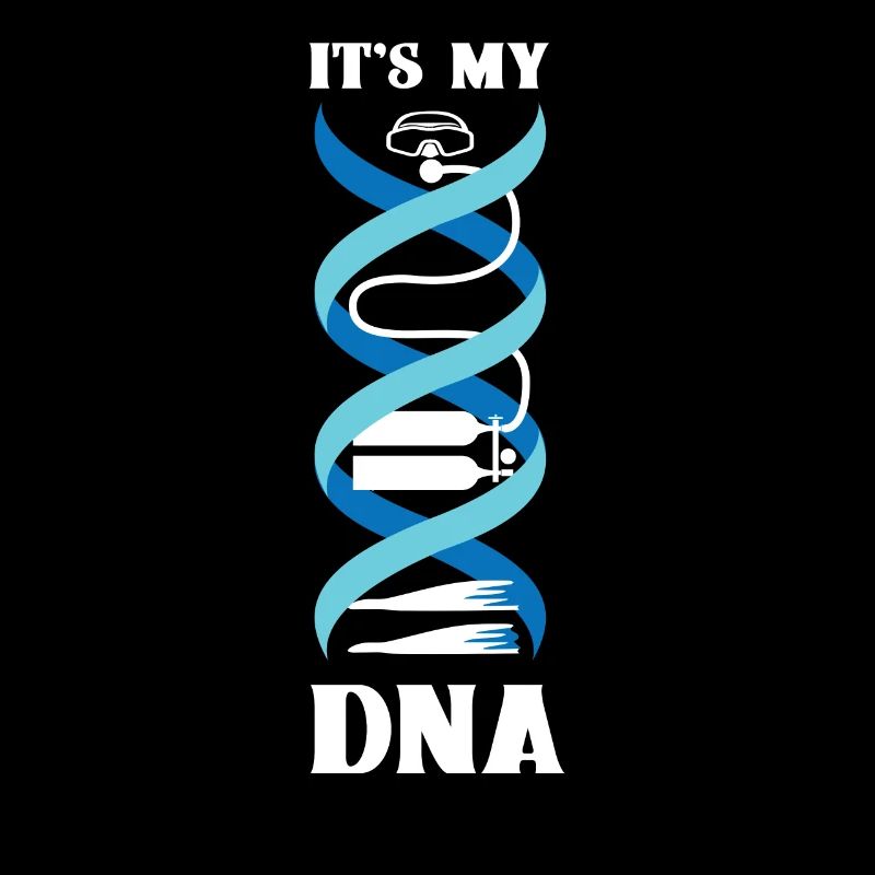 Taucher DNA Spruch Geschenkidee Schnorcheln Stolz