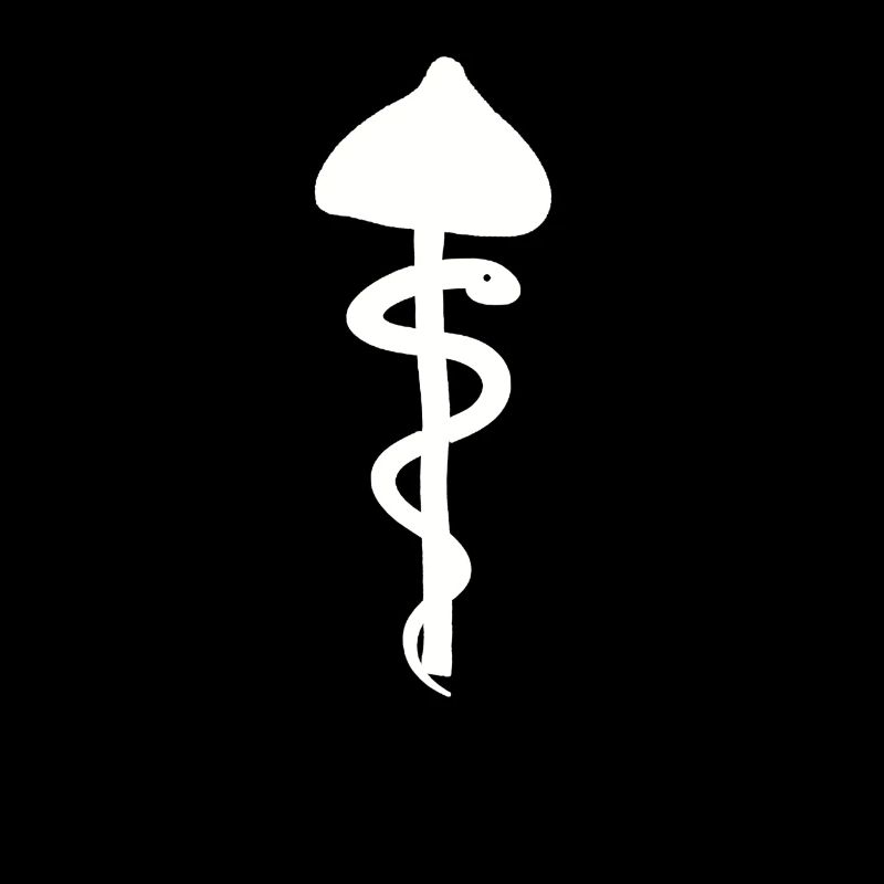 Serpent de champignon, illumination de DMT d'hallucination de drogue