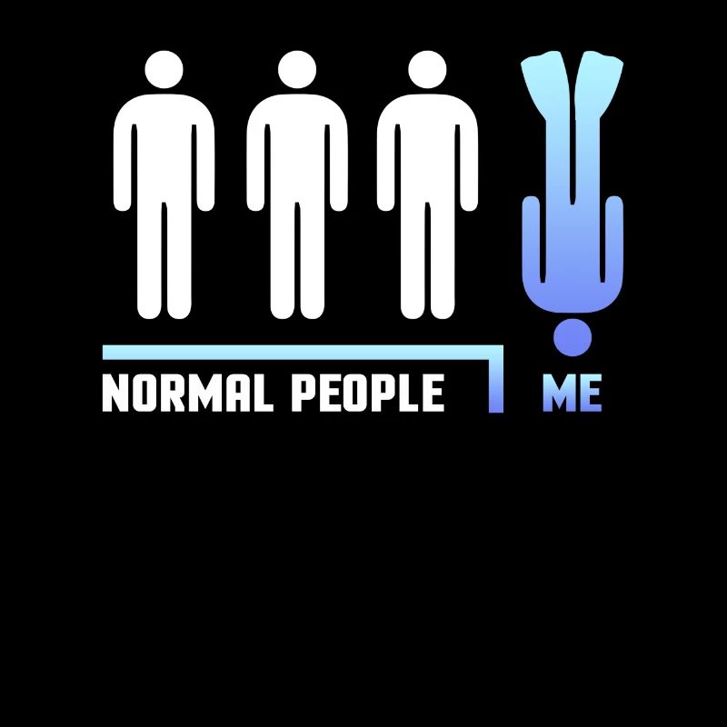 Normal People Diving Underwater Diving Gift