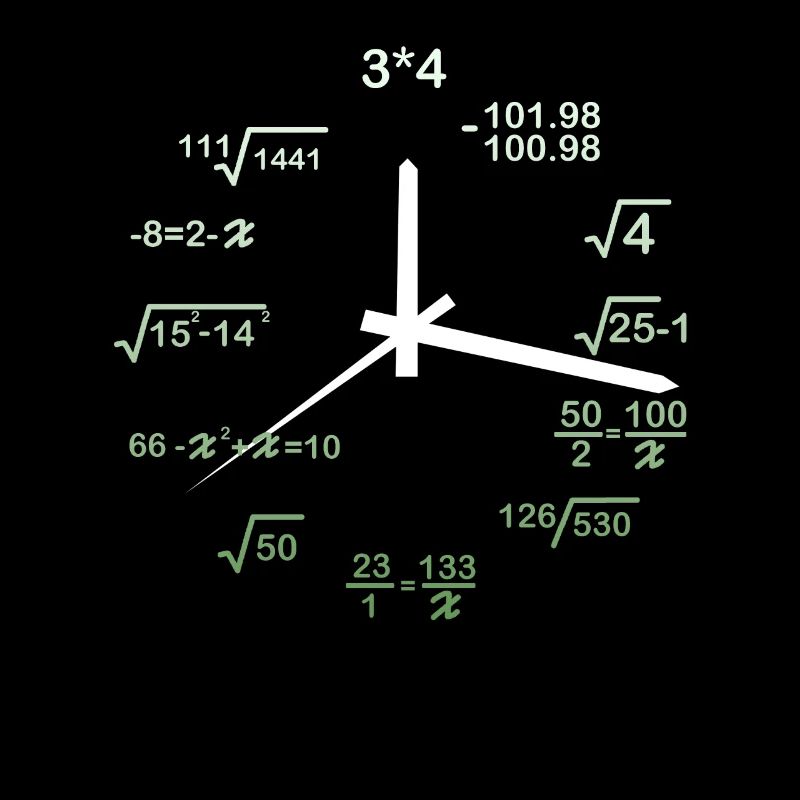 Mathematik Uhr Mathe Bruch Rechnen Geschenk