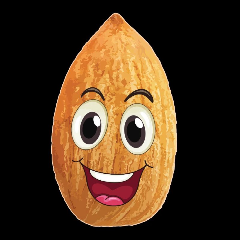 Smiling almond nut