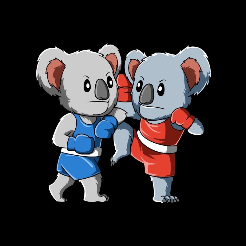Funny kickboxing and muay thai koala