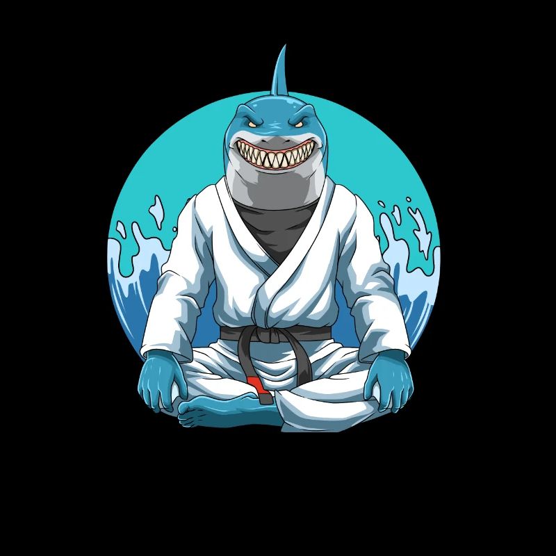 BJJ Shark - Shark in Jiu Jitsu Gi