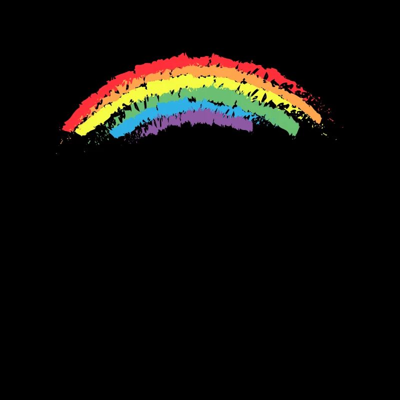 T & D handgezeichneter bunter Regenbogen