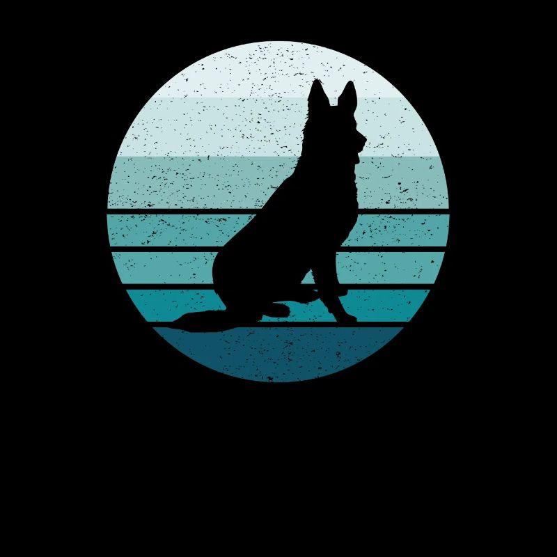 German Shepherd - Retro, Vintage Style