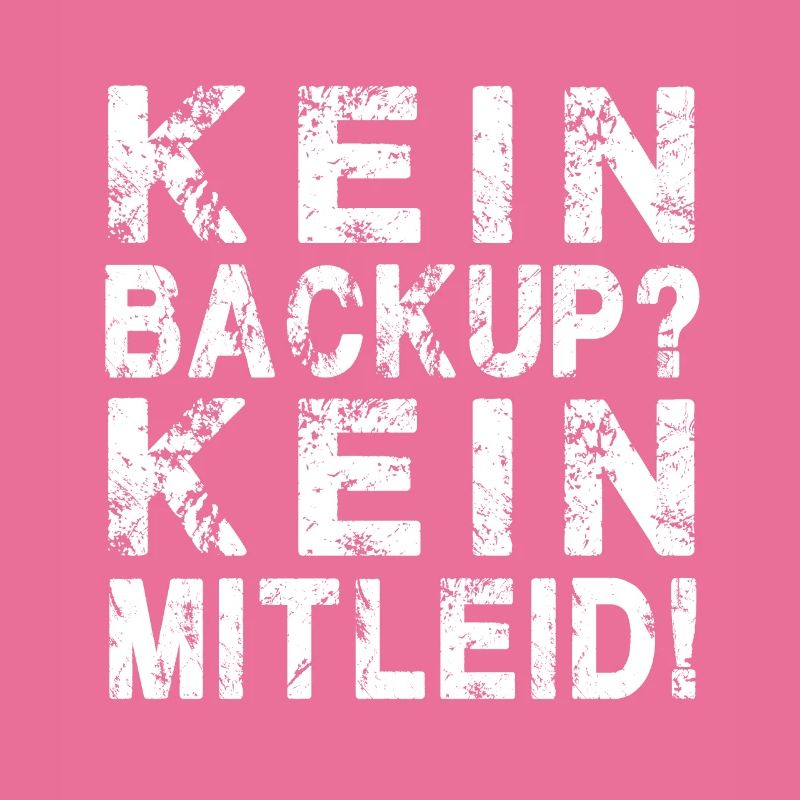 Informatiker Spruch: Kein Backup Kein Mitleid -