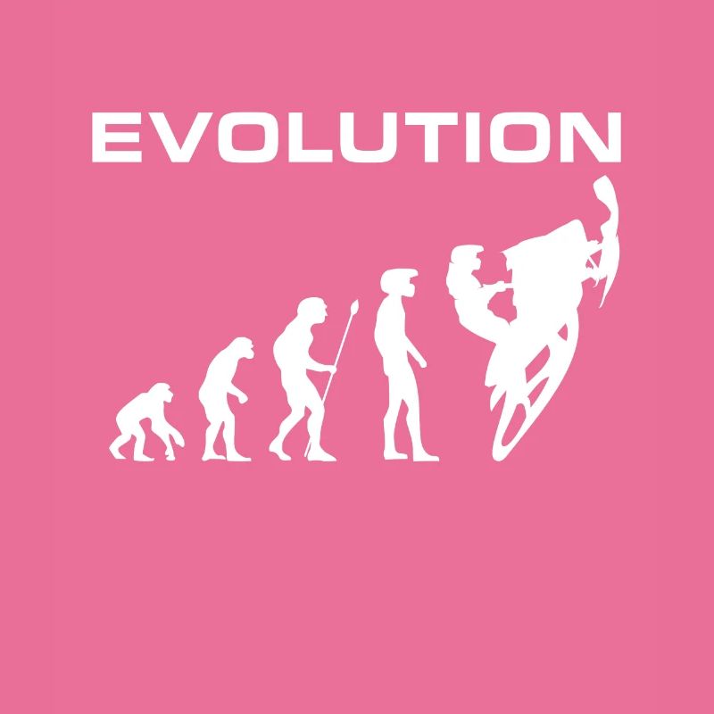 Snowmobile Evolution Distressed Silhouette Classic