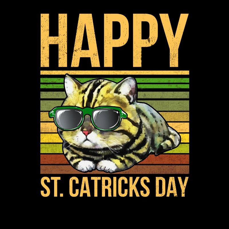 Glücklich St Catricks Day Katze Humor St