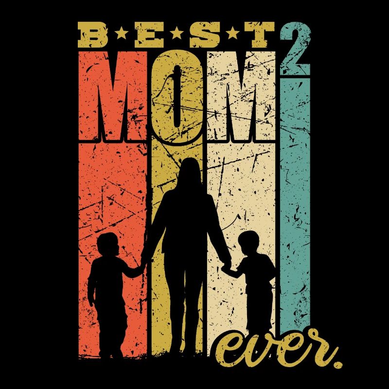 Best Mom ever zweifache Mutter Mama 2 Kinder