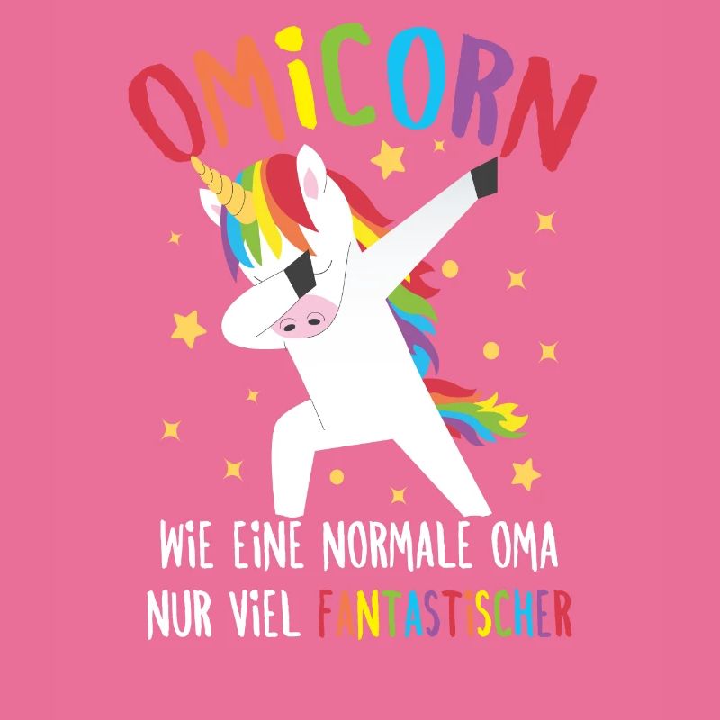 Oma Dabbing Einhorn Großmutter Omicorn Spruch