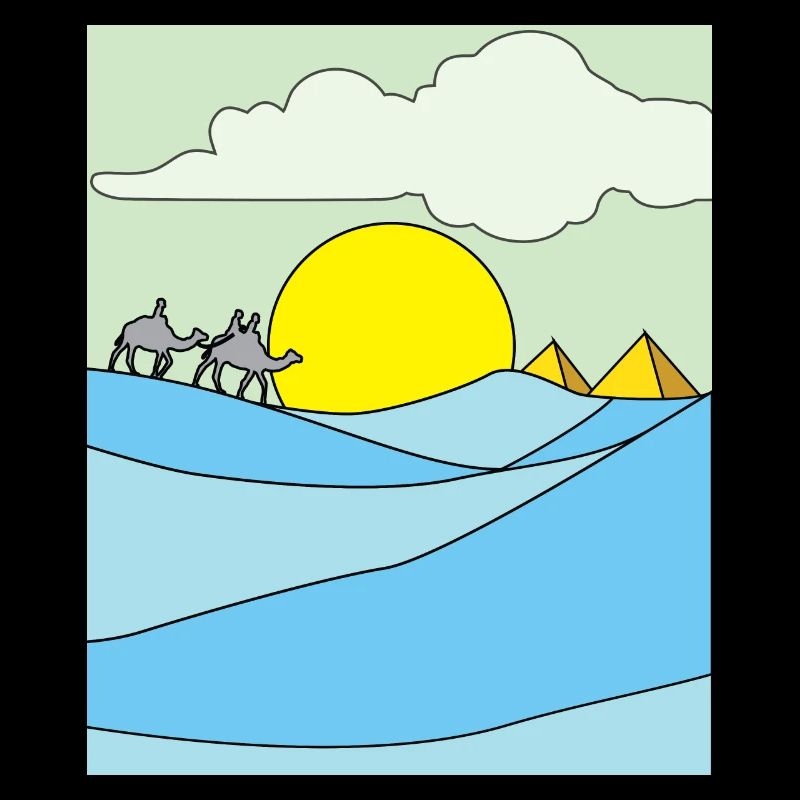 Retro pyramide du désert soleil