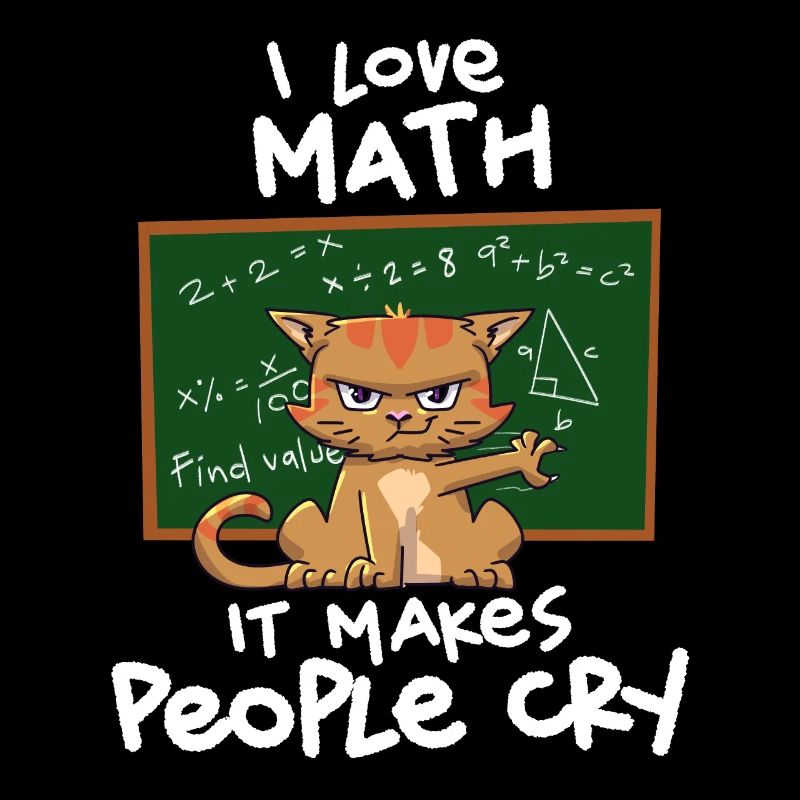 Cat Lover I Math Teacher I Love Math It Makes