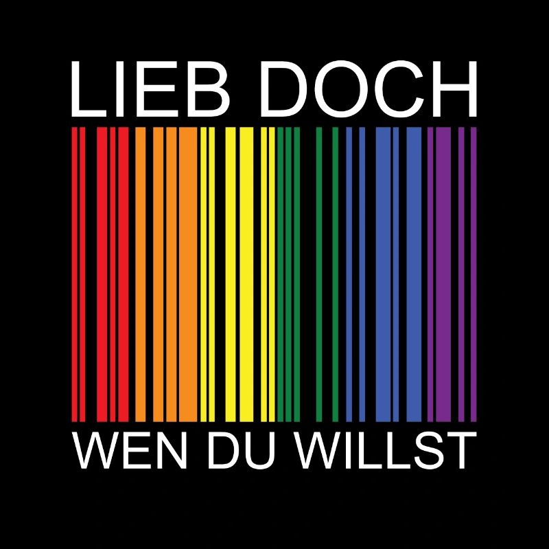 Lieb Doch Wen Du Willst LGBTQ Regenbogen Barcode