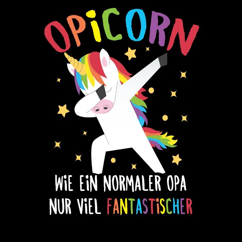 Opa Einhorn Großvater Opicorn Spruch