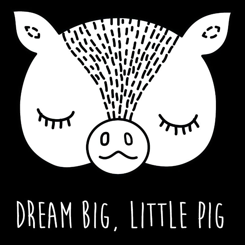 Visage de cochon avec dire grand rêve petit cochon