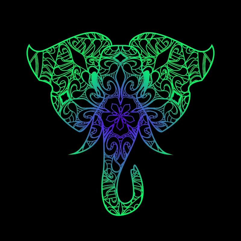 India Elephant Colorful Painted Gift Idea