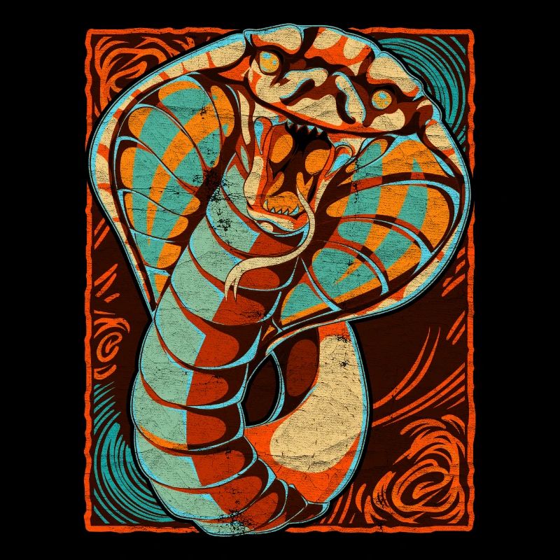 Reptile Snake Gift Colorful Cobra