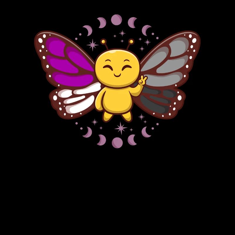 Asexué Flag Ace Monarque Papillon Insecte Subtil