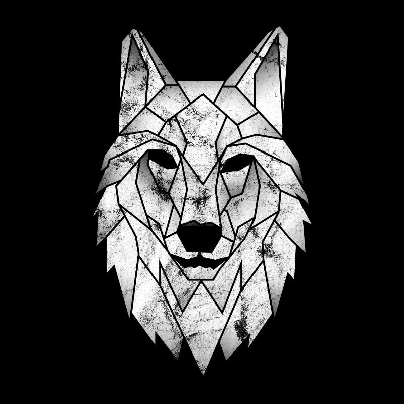 Wolf Polygon Poly Dreieck Tattoo Wölfe Geschenk