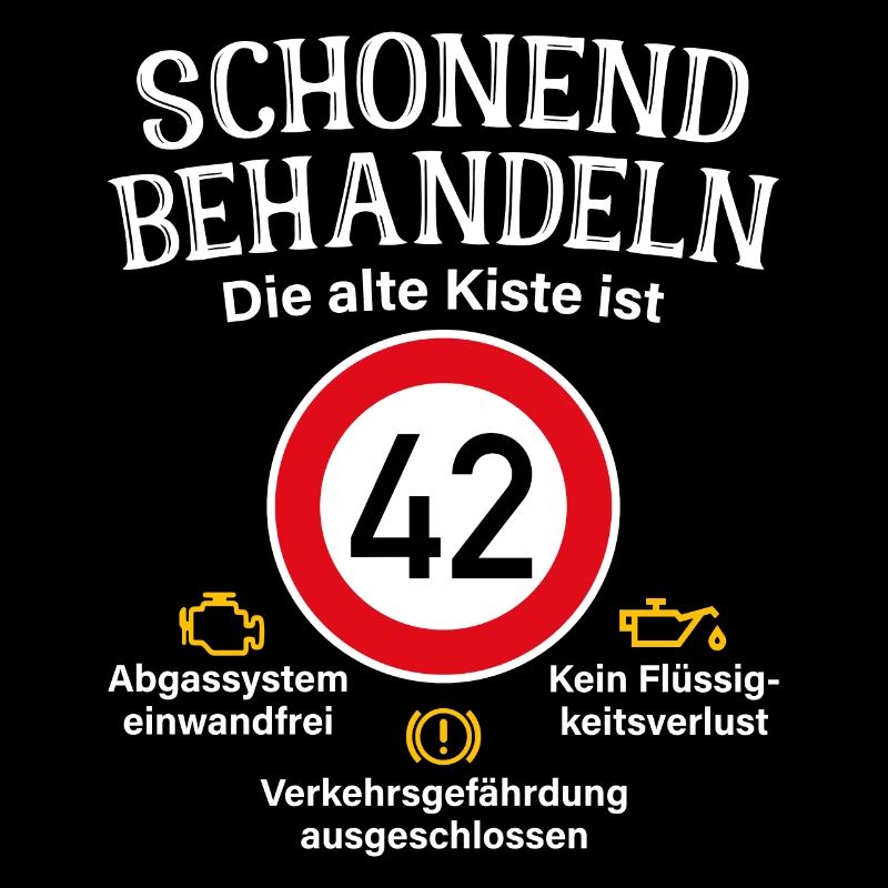 42. Geburtstag Schonend Behandeln 42 Alte Kiste 42
