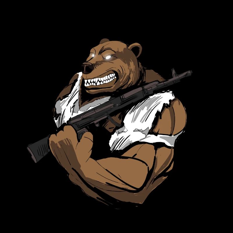 Bär mit der Waffe