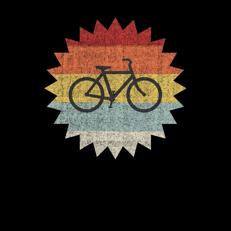 Bicycle vintage logo retro sun