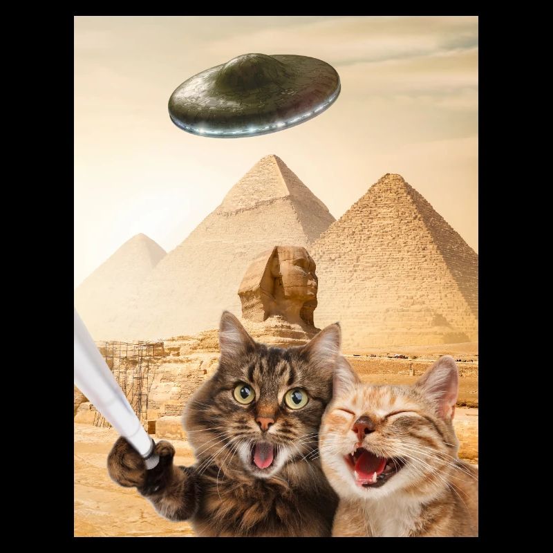 Cat & Pyramid Space Adventure - UFOs