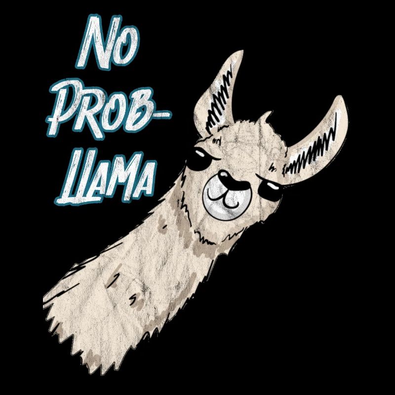 No Prob LLama blue Vintage