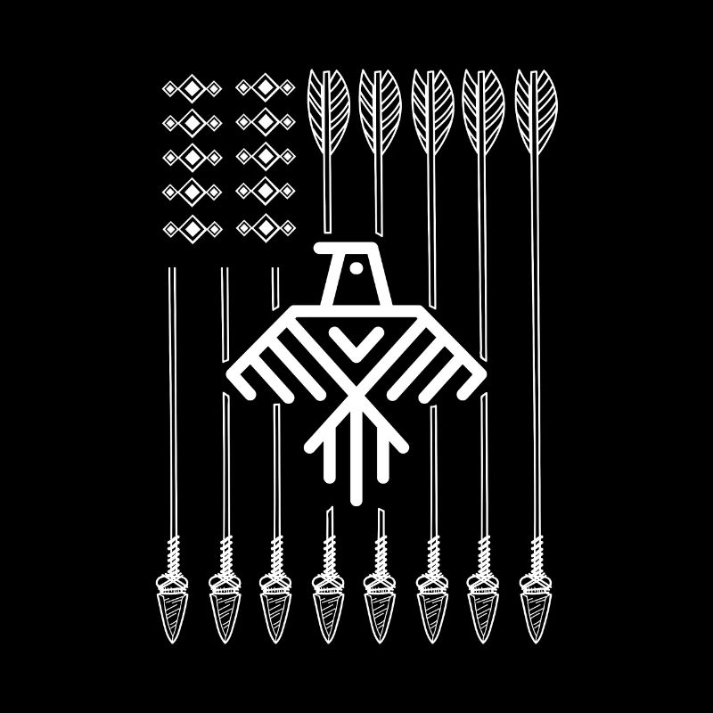 Moderne, Coole Indianer Flagge Aus Pfeilen