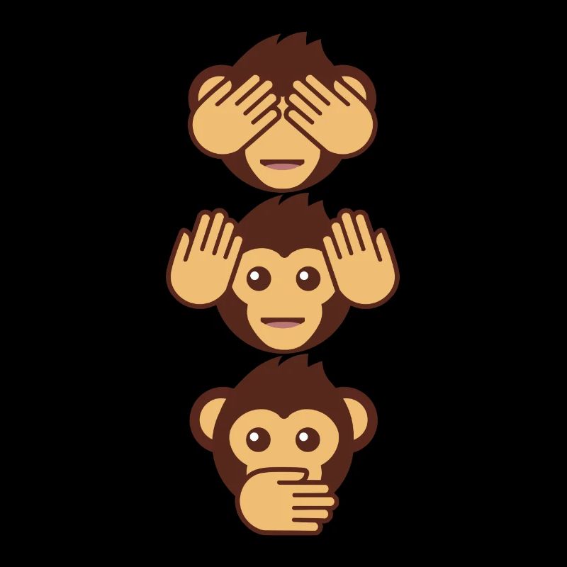 Trois singes - un aveugle, un sourd, un muet
