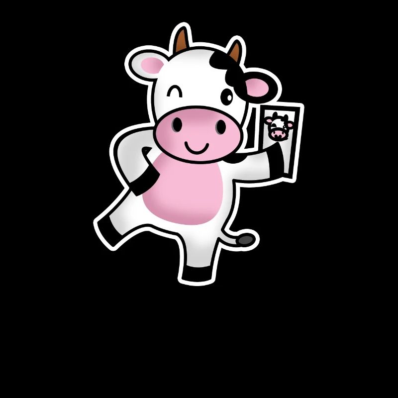 Vache avec téléphone portable