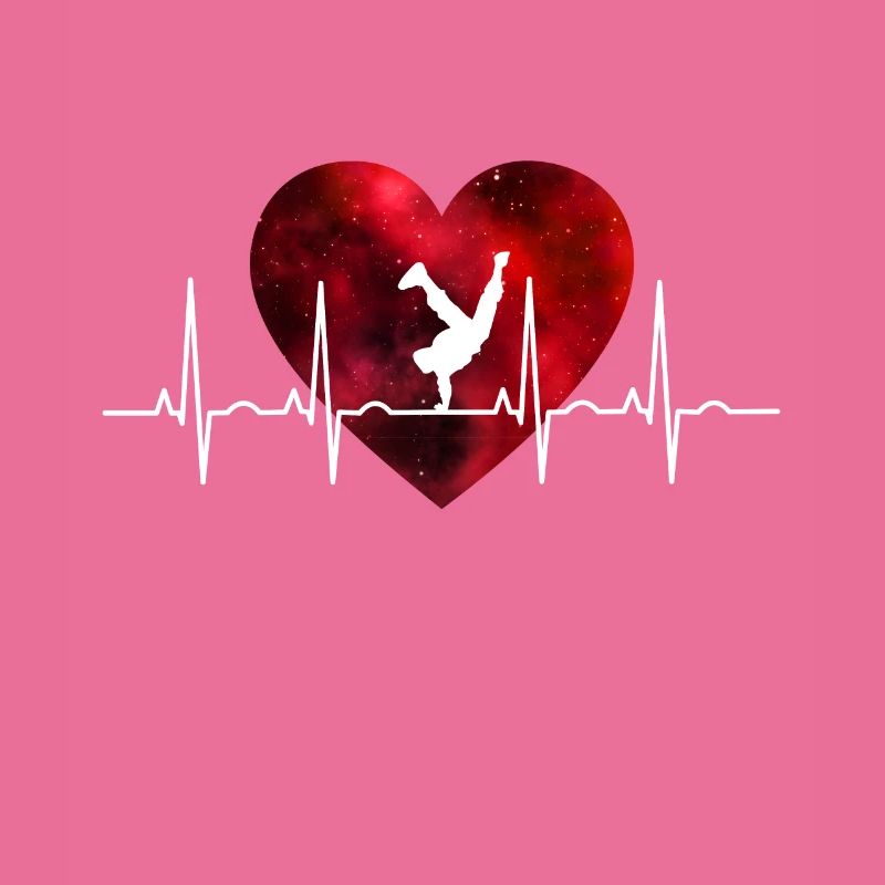 Breakdance dancing heartbeat