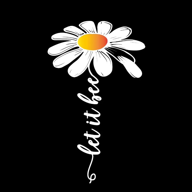 let it bee daisy daisy flower motif