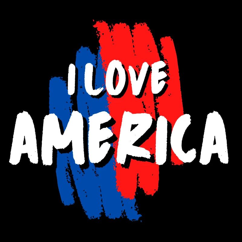 ICH LIEBE AMERIKA! Farbenfrohes Design