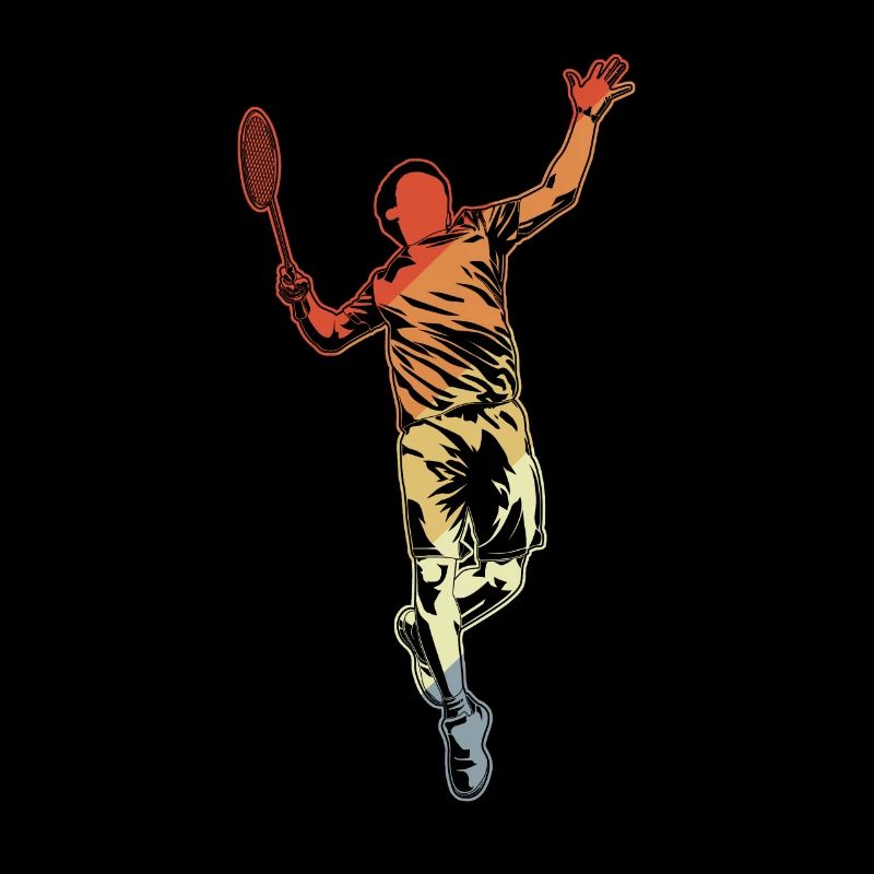 Badminton player drawing