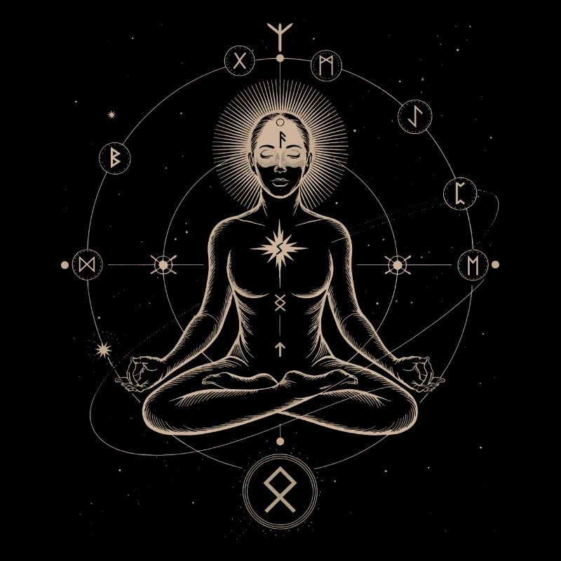 Runic Astral Alignment | Meditative Art Print