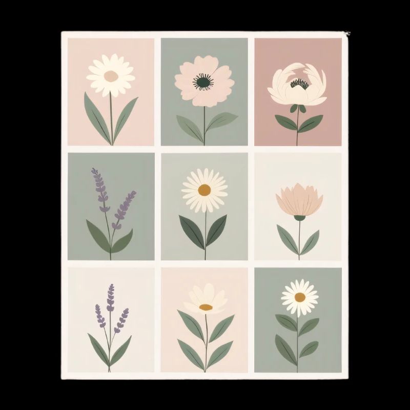 Floral patterns in soft pastel colors