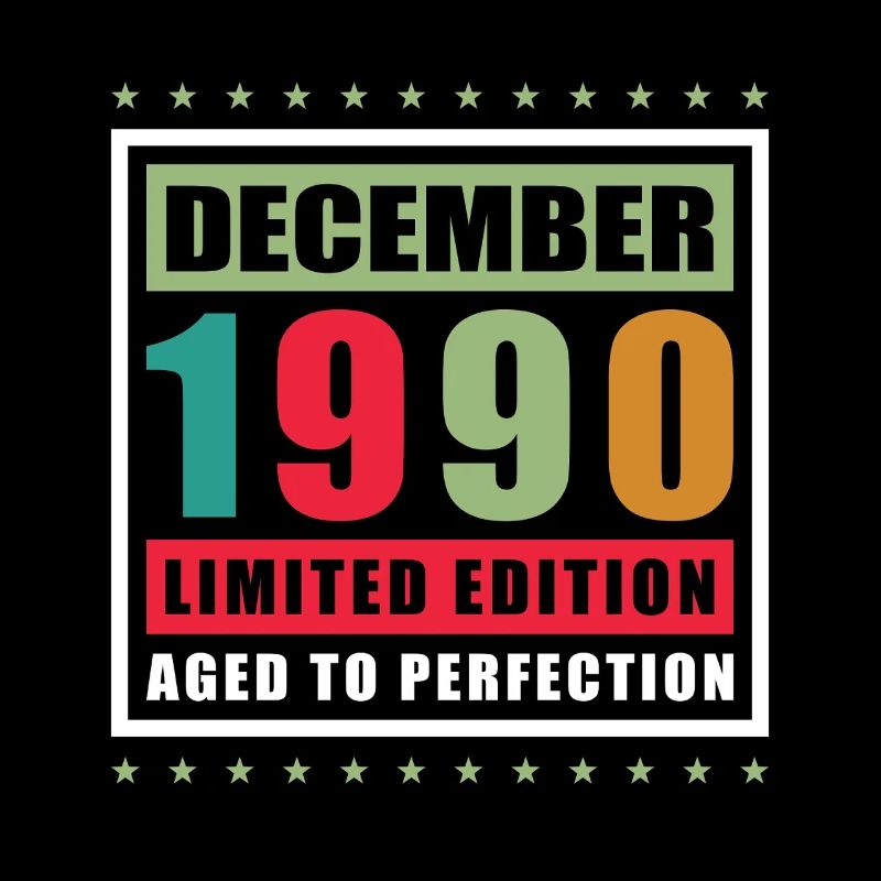 Retro December 1990 - 35 Years Gift