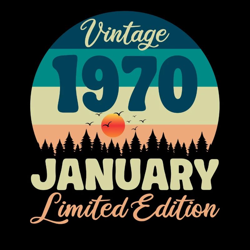Geburtstag Januar 1970 Gift Vintage Limited