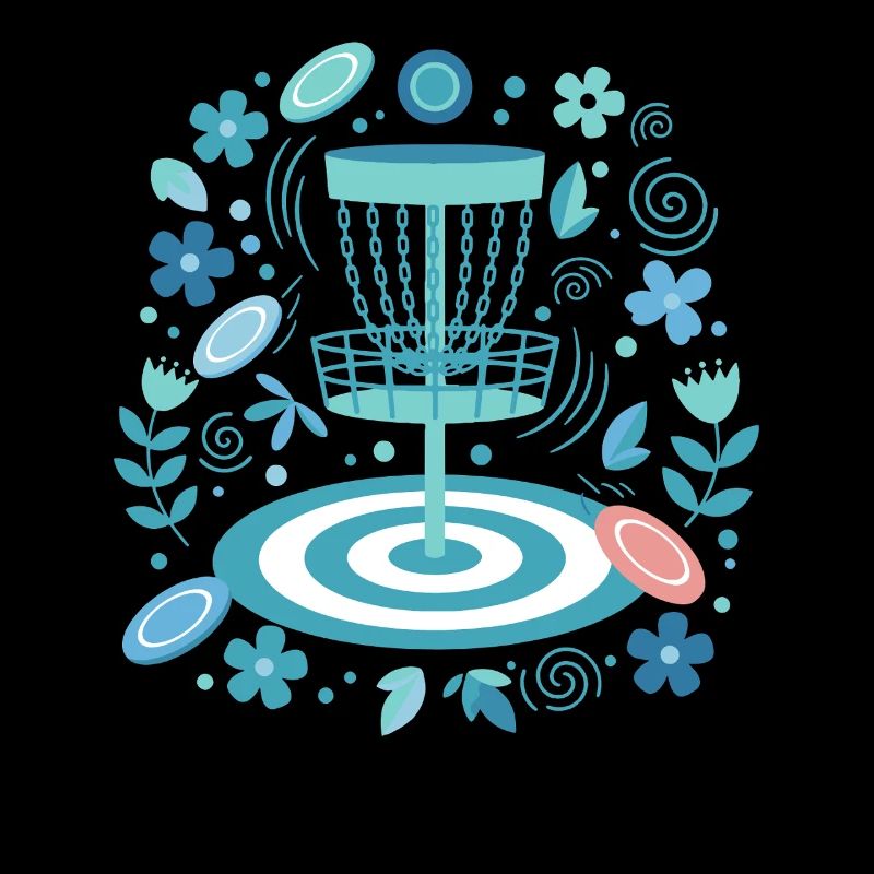 Disc Golf Korb Blumen fliegender Disc Golf Spaß