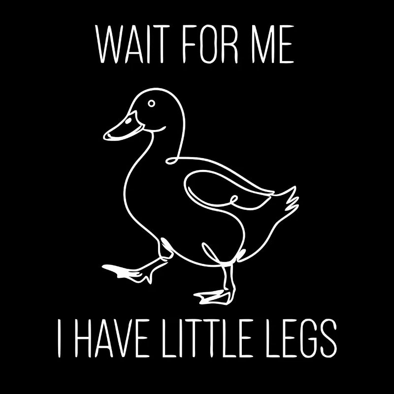 Attends-moi - Petit canard mignon aux pattes courtes