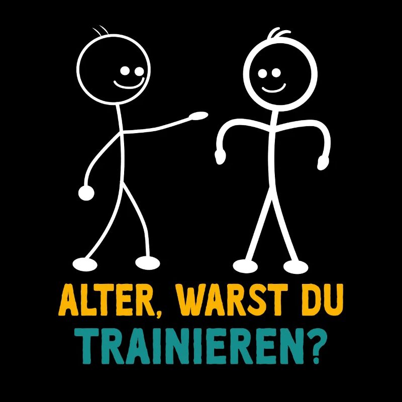 Strichmännchen WARST DU TRAINIEREN LUSTIG