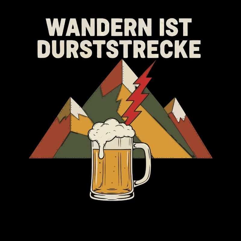 Wandern ist Durststrecke Bier Berge