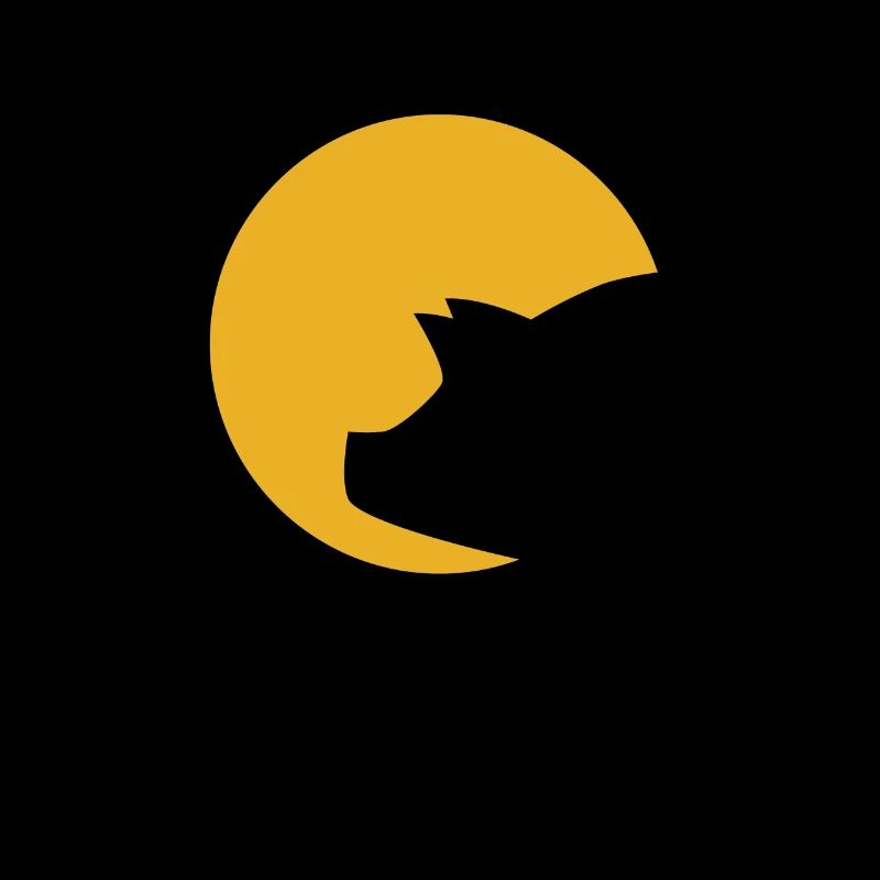 Pig Night Moon Silhouette Gift