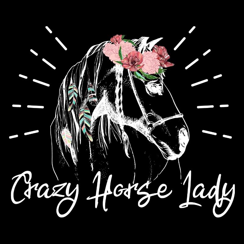 Dame folle et chevaux