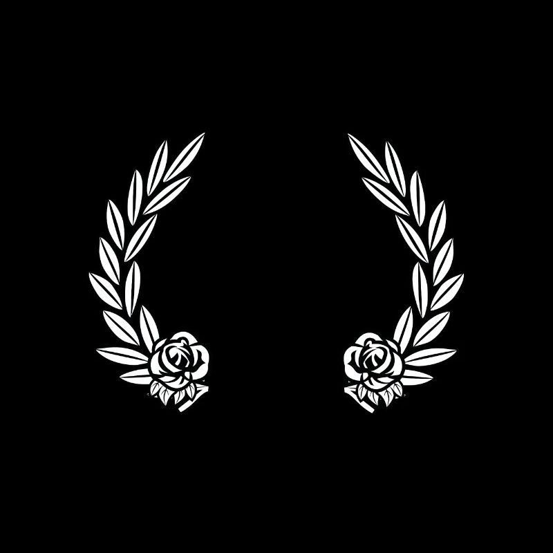 Laurel wreath with roses