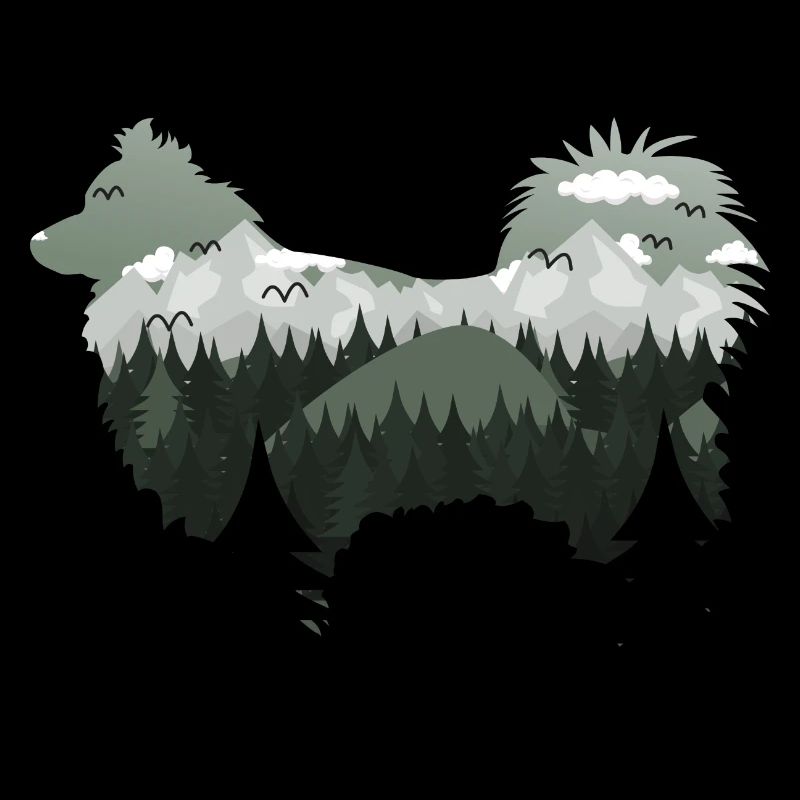 Australian Shepherd Silhouette Landschaft